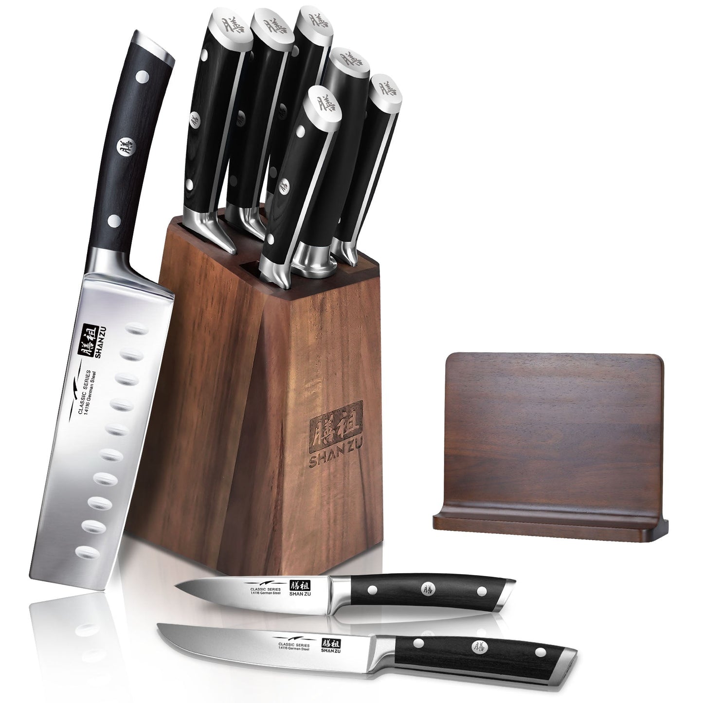 Classic 7-PCS High Carbon Steel Knife Set+MAGNETIC KNIFE BLOCK