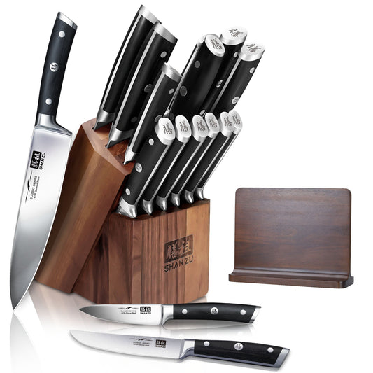 Classic 14-PCS High Carbon Steel Knife Set+MAGNETIC KNIFE BLOCK