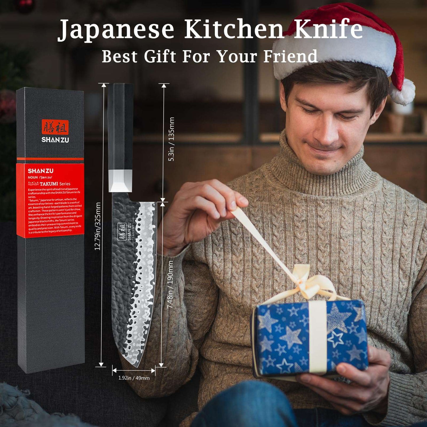 Takumi Japanese Gyuto Santoku Knife+MAGNE TICKNIFE HOLDER