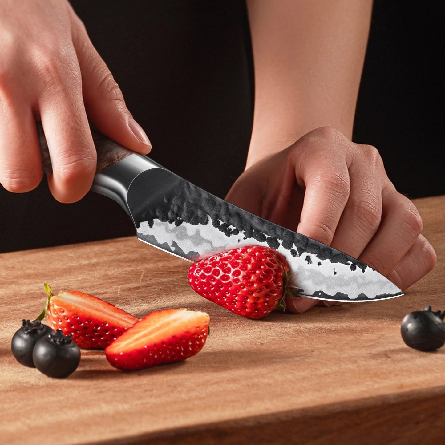 SHAN ZU Tengu Series – 4-Piece Set with Wooden Magnetic Knife Holder