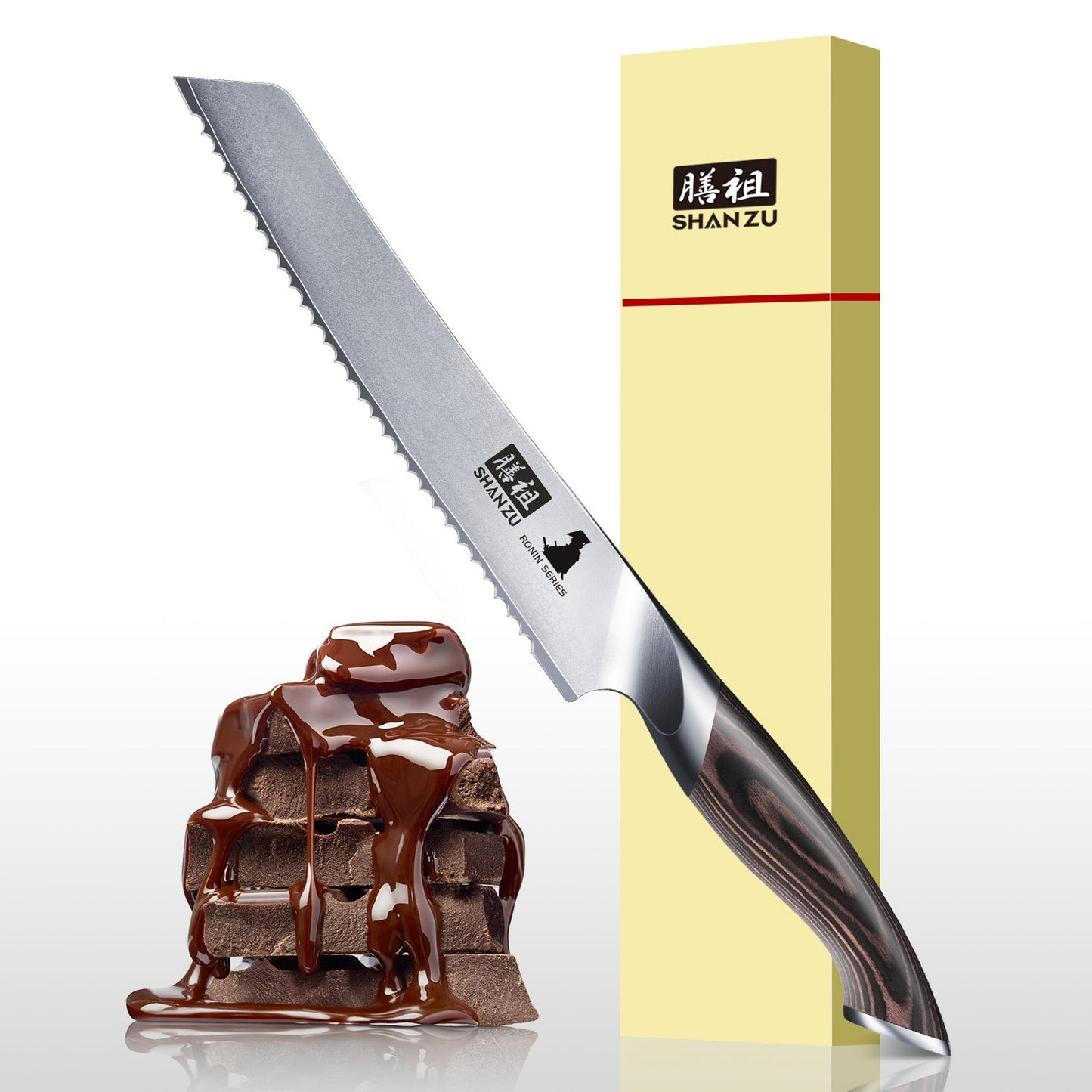 Ronin Japanese 8" Bread Knife+MAGNE TICKNIFE HOLDER