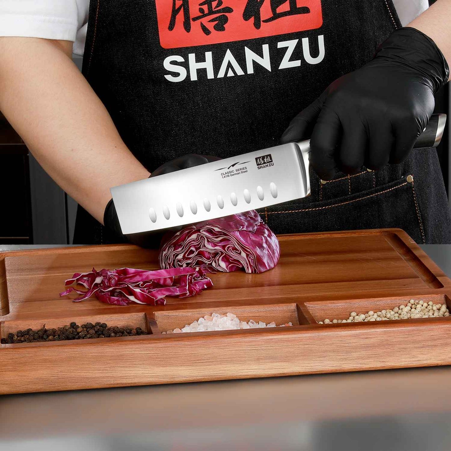 Classic 6.5" High Carbon Steel Nakiri Knife+MAGNE TICKNIFE HOLDER