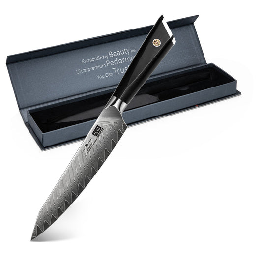 GYO Damascus Utility Knife